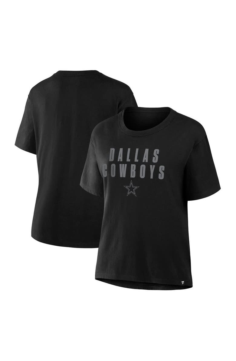 FANATICS Women's Fanatics Black Dallas Cowboys Blackout Kneel Down Legacy T-Shirt, Main, color, Black