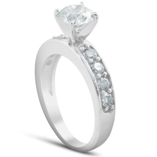 Bliss Diamond 2ct Round Cut Diamond Engagement Solitaire Ring Gold Lab Grown In 14k White Gold
