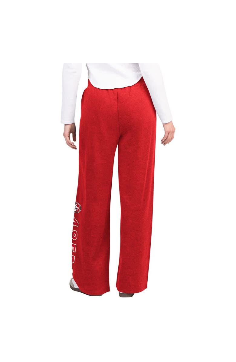 G-III 4HER BY CARL BANKS Women's G-III 4Her by Carl Banks Scarlet San Francisco 49ers Field Wide Leg Sweatpants, Alternate, color, Scarlet