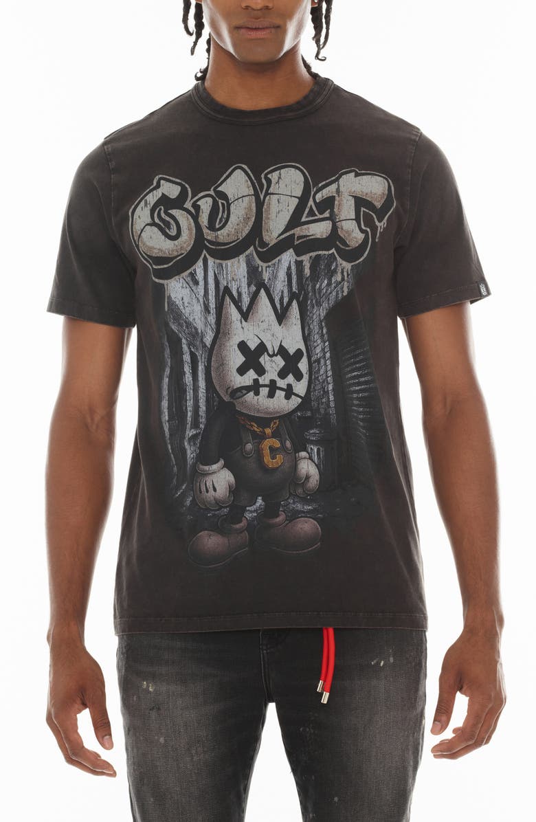 Cult of Individuality Money is the Motive Oversize Graphic T-Shirt, Main, color, Vintage Charcoal
