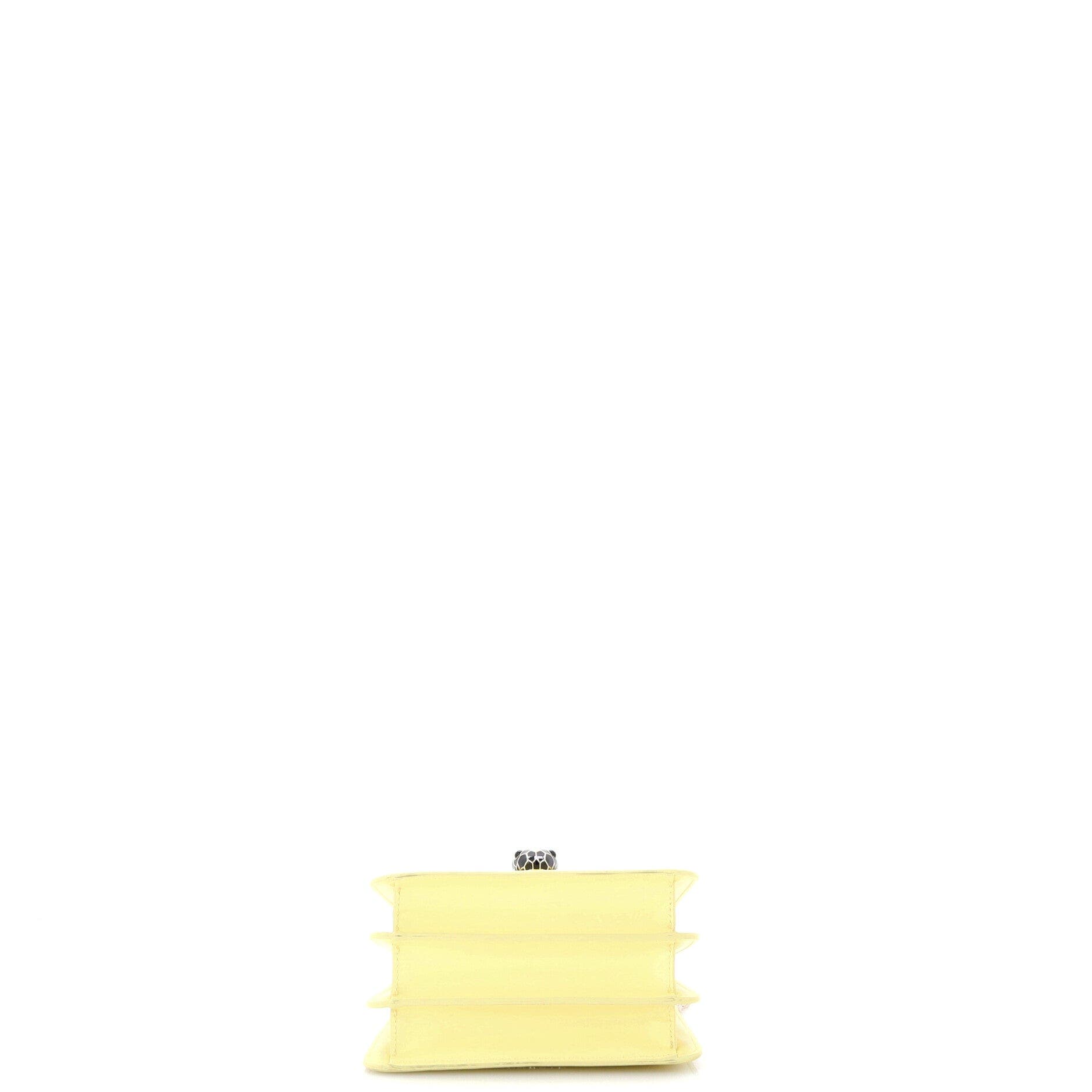 Serpenti Forever Top Handle Bag Leather Small, Alternate, color, Yellow