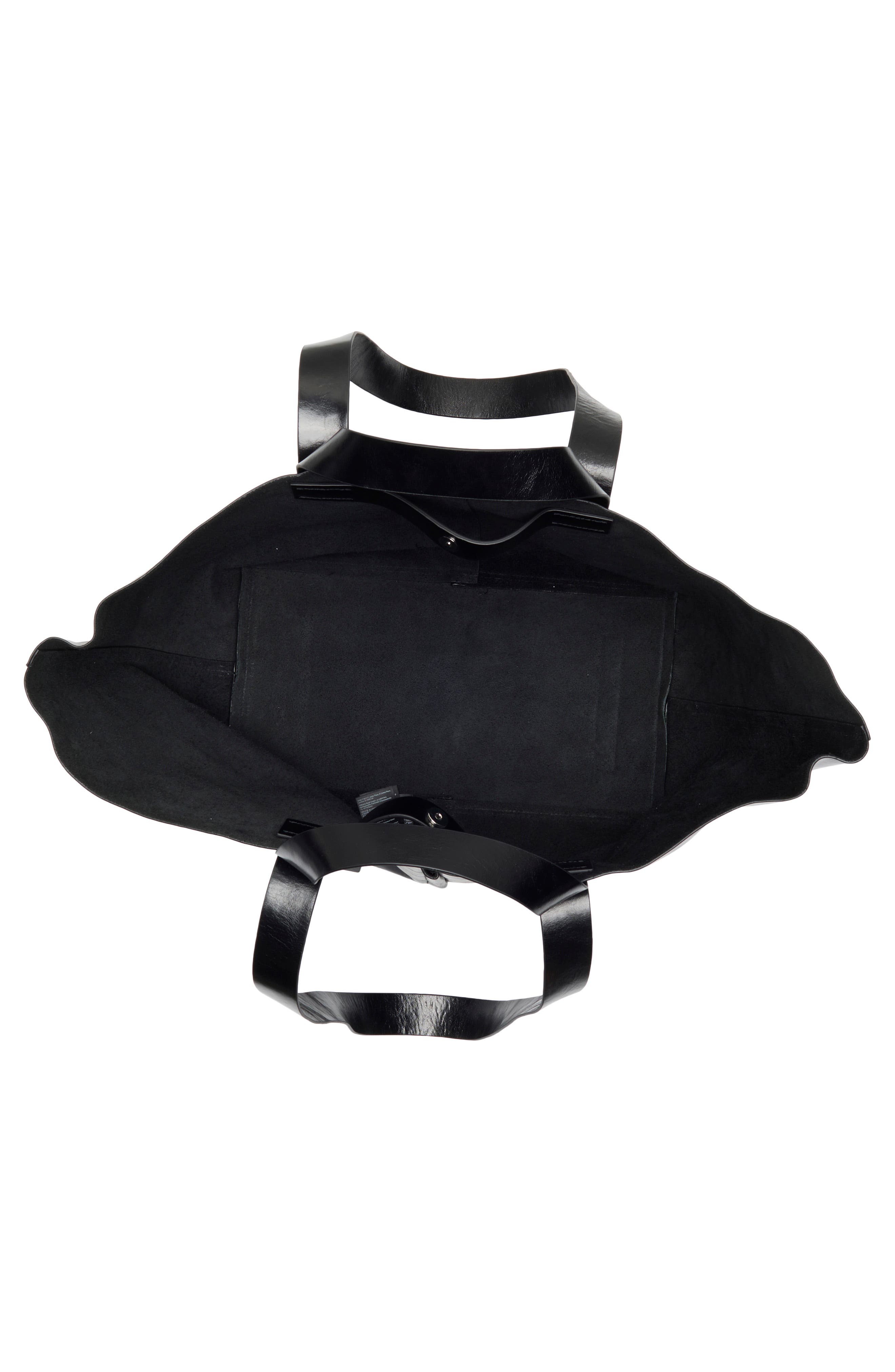 AllSaints Jacqueline Leather Tote, Alternate, color, Black