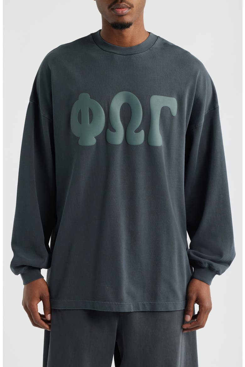 Merch Long Sleeve Graphic T-Shirt, Main, color, WASHED IRON GREY