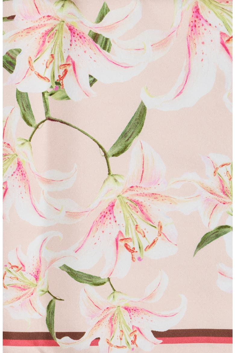 Floral Silk Square Scarf, Alternate, color, PINK