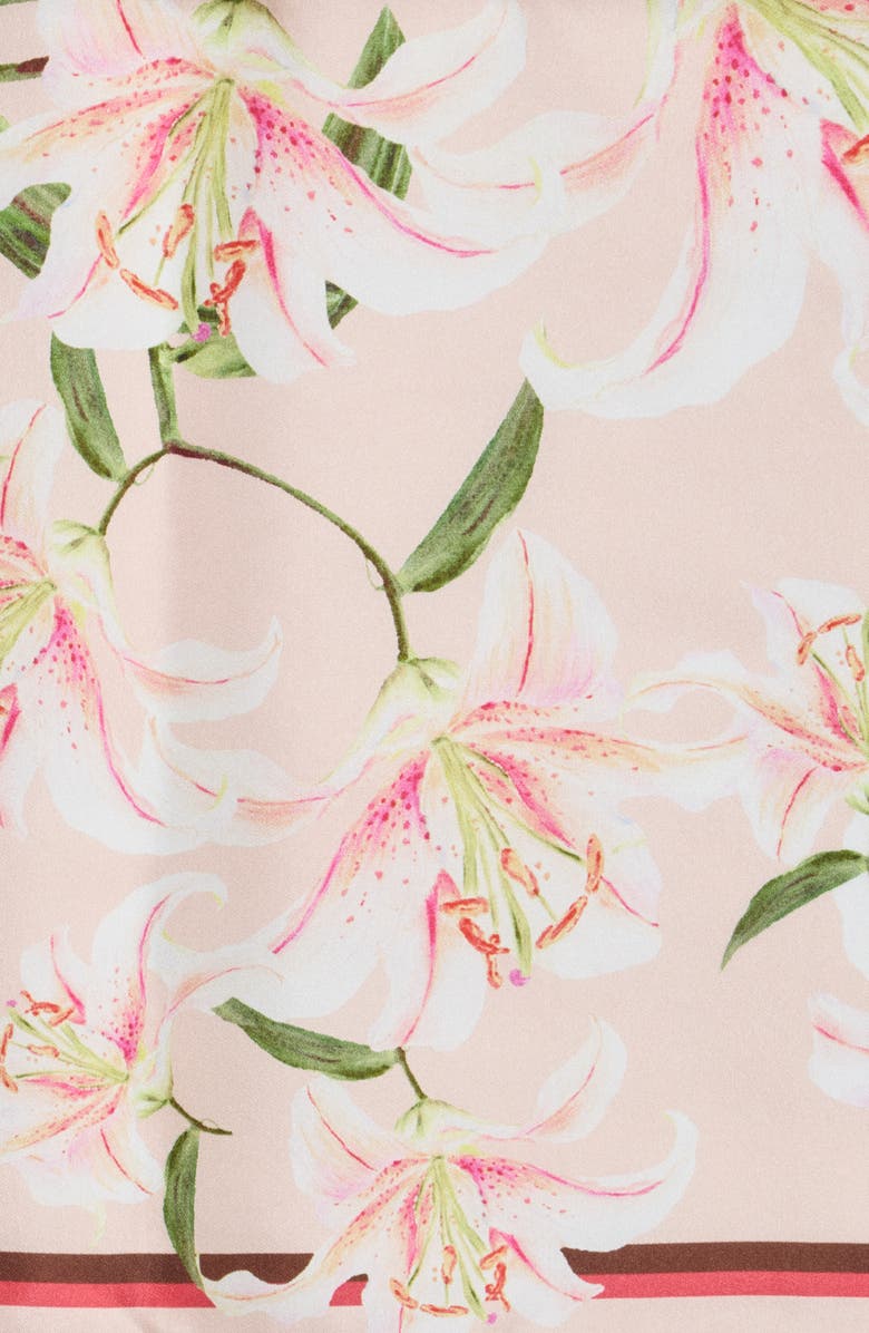 Ted Baker London Floral Silk Square Scarf, Alternate, color, Pink