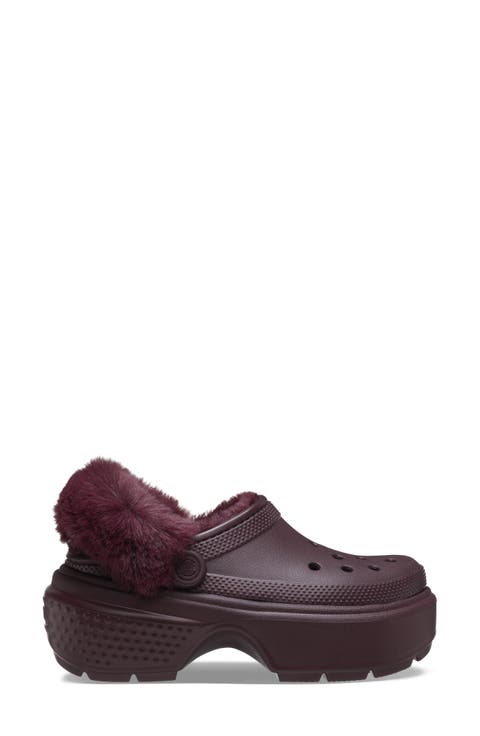 Stomp Faux Fur Platform Clog (Women)