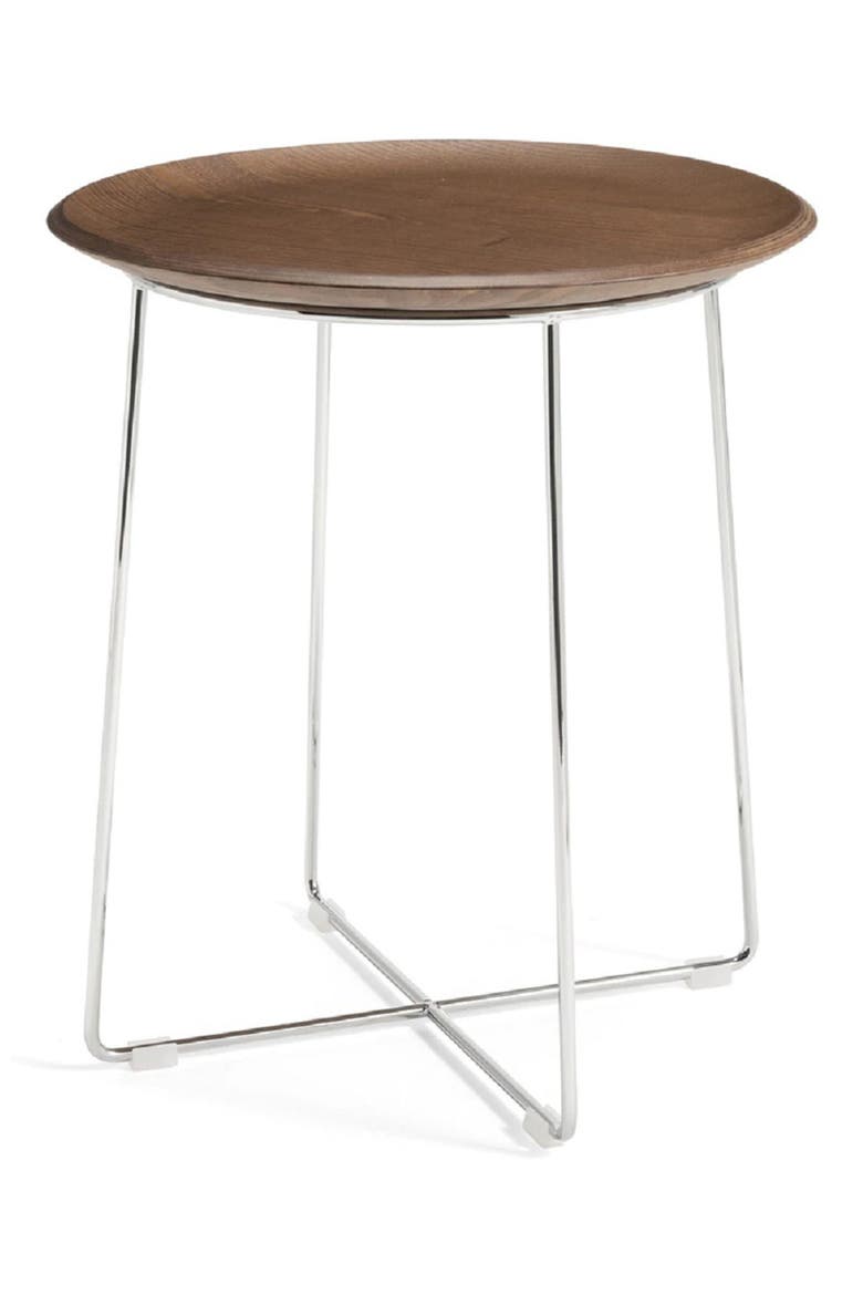 Al Wood Side Table, Main, color, DARK WOOD / BLACK