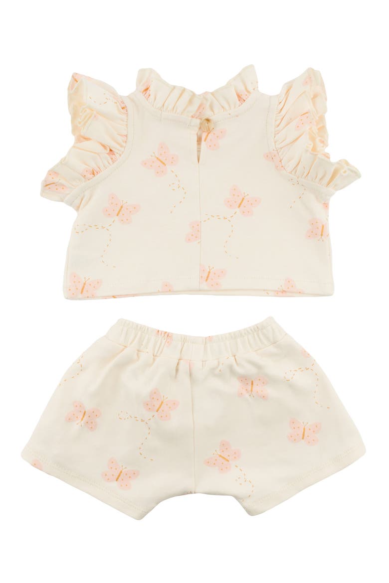 Mini Butterflies Pink Lola Top Jamie Short Set, Alternate, color, Milk