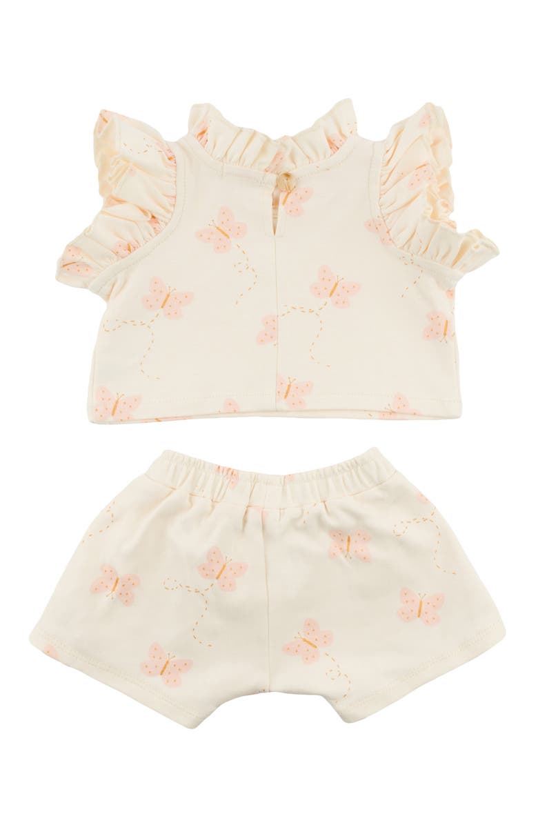 oh baby! Mini Butterflies Pink Lola Top Jamie Short Set, Alternate, color, Milk
