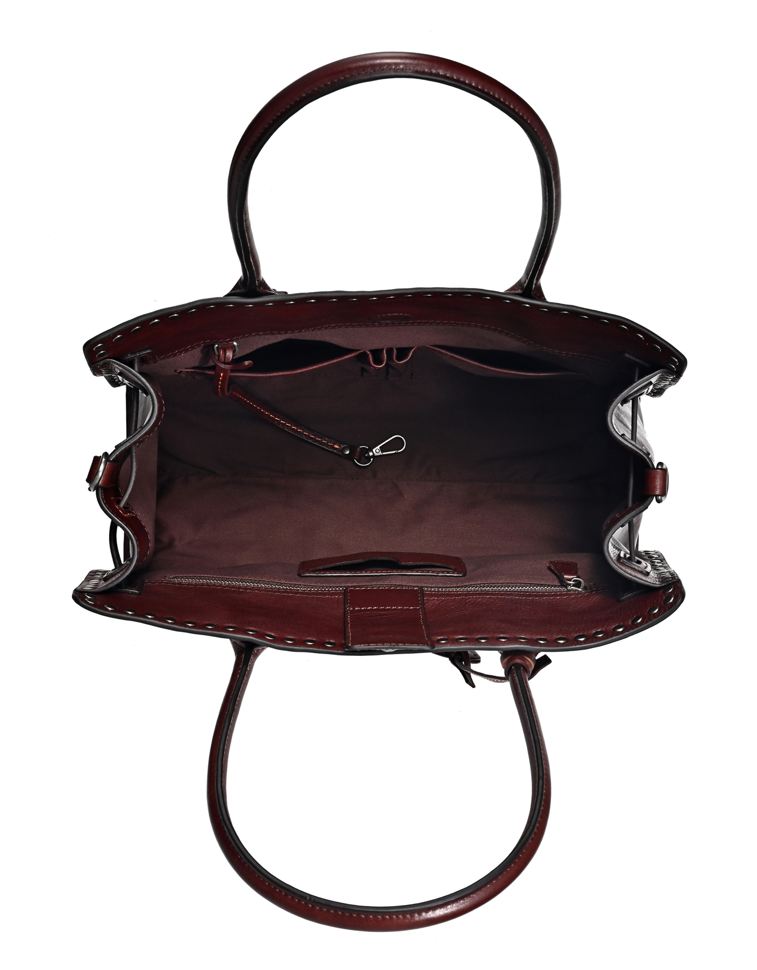 Westland Genuine Leather Textured Heritage Tote, Alternate, color, Coffee
