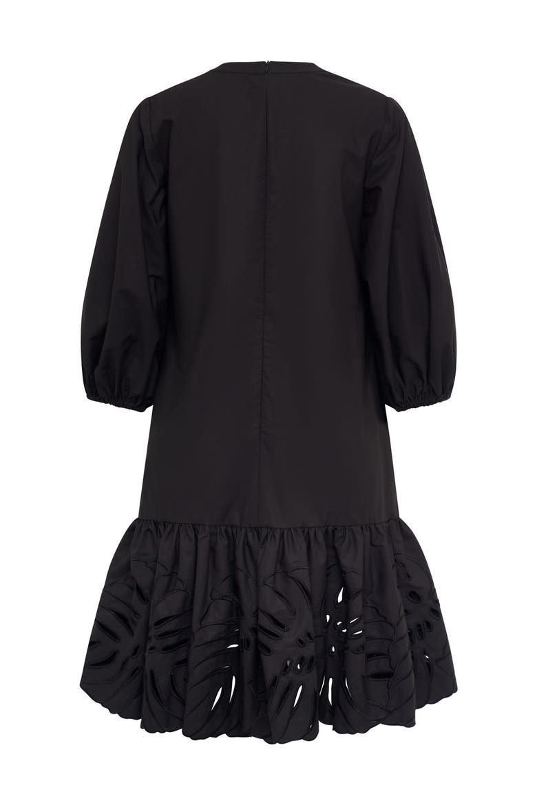 Cotton Dress With Embroidery, Main, color, Black