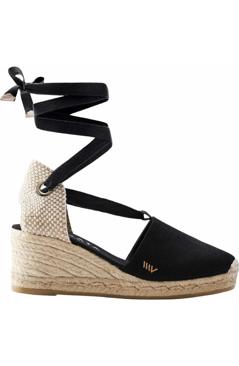 VISCATA Escala Canvas Espadrille Wedges, Main, color, Black
