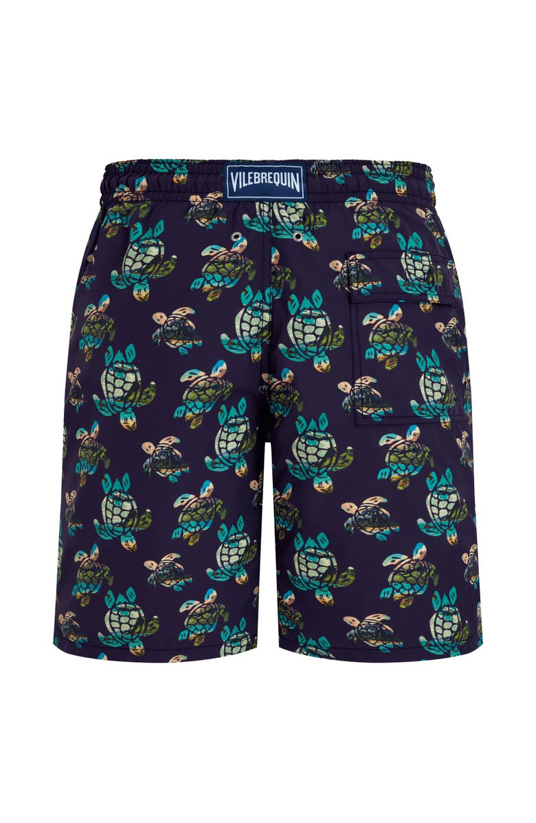 Vilebrequin Men's Landscape Turtle Board Shorts, Alternate, color, Minuit