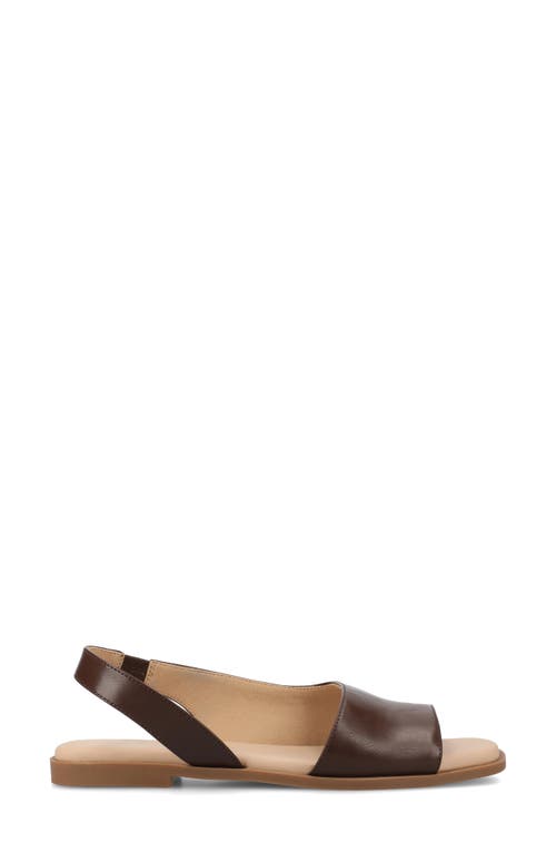 Journee Collection Brinsley Slingback Sandal In Brown Pu