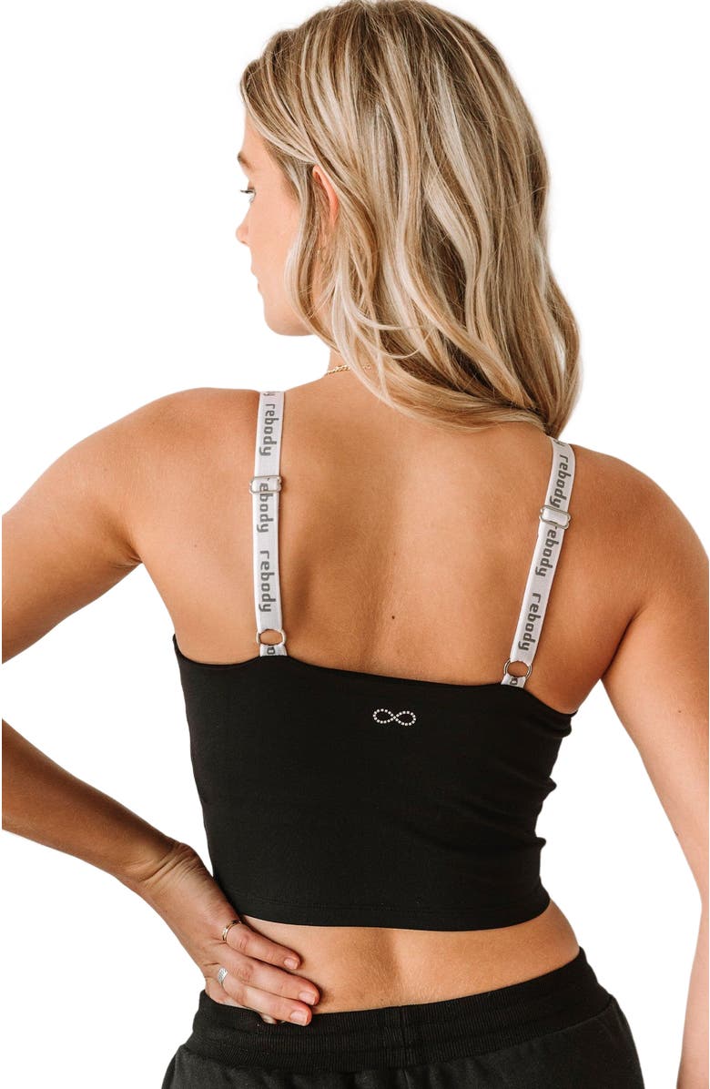 Rebody Active Maia Cloudlux Longline Bra, Alternate, color, Metropolis Black