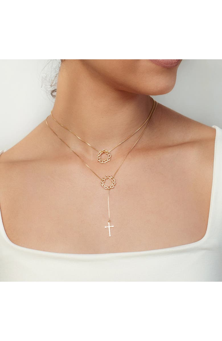 Rizen Jewelry Crown of Thorns Necklace, Alternate, color, 