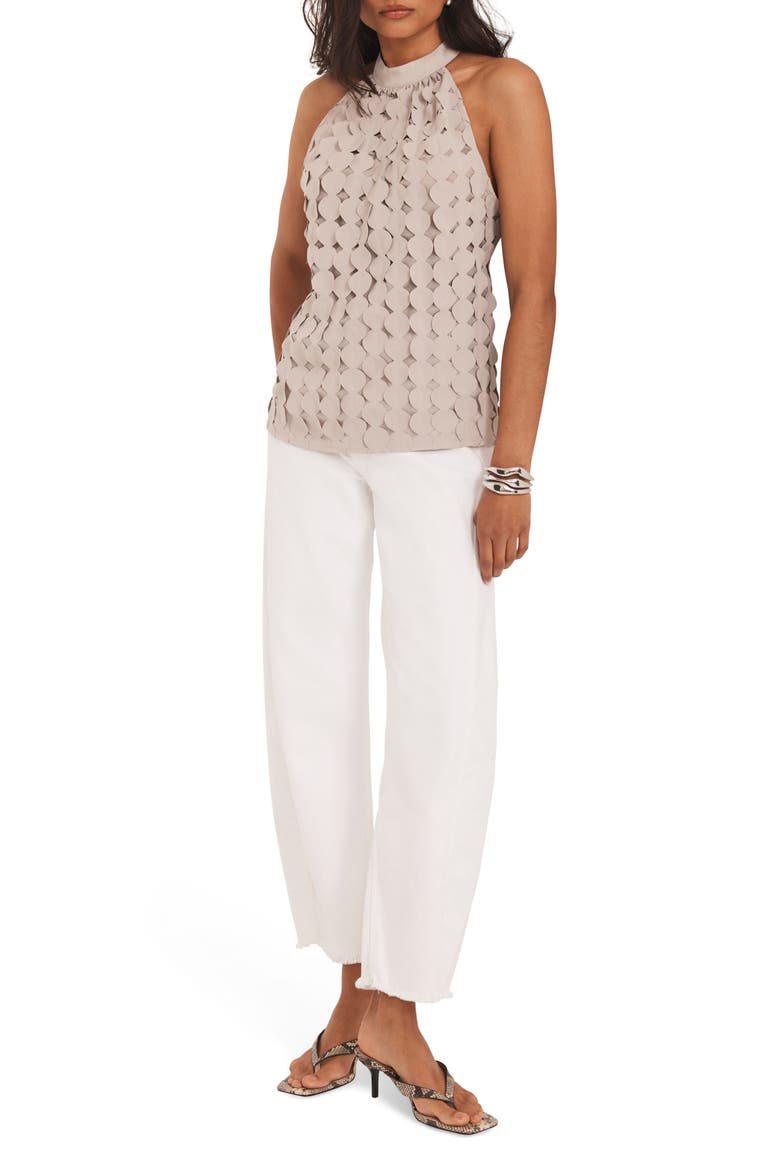 Neutral Disc Halter Top, Alternate, color, Neutral