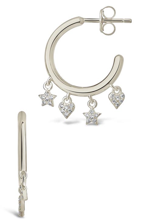 Sterling Silver Celeste Hoop Earrings