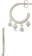 Sterling Forever Sterling Silver Celeste Hoop Earrings