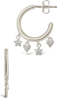 Sterling Forever Sterling Silver Celeste Hoop Earrings