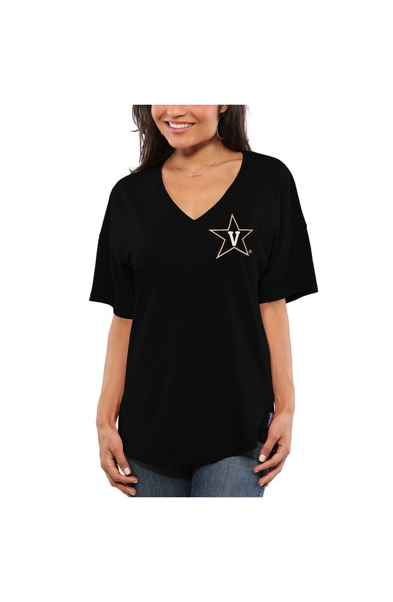 SPIRIT JERSEY Women's Black Vanderbilt Commodores Spirit Jersey Oversized T-Shirt, Alternate, color,