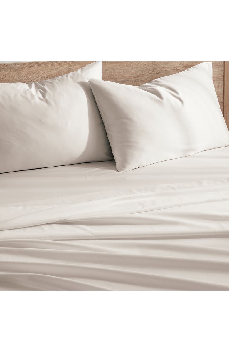 DKNY 300 Thread Count Sateen Sheet Set, Alternate, color, White Sand
