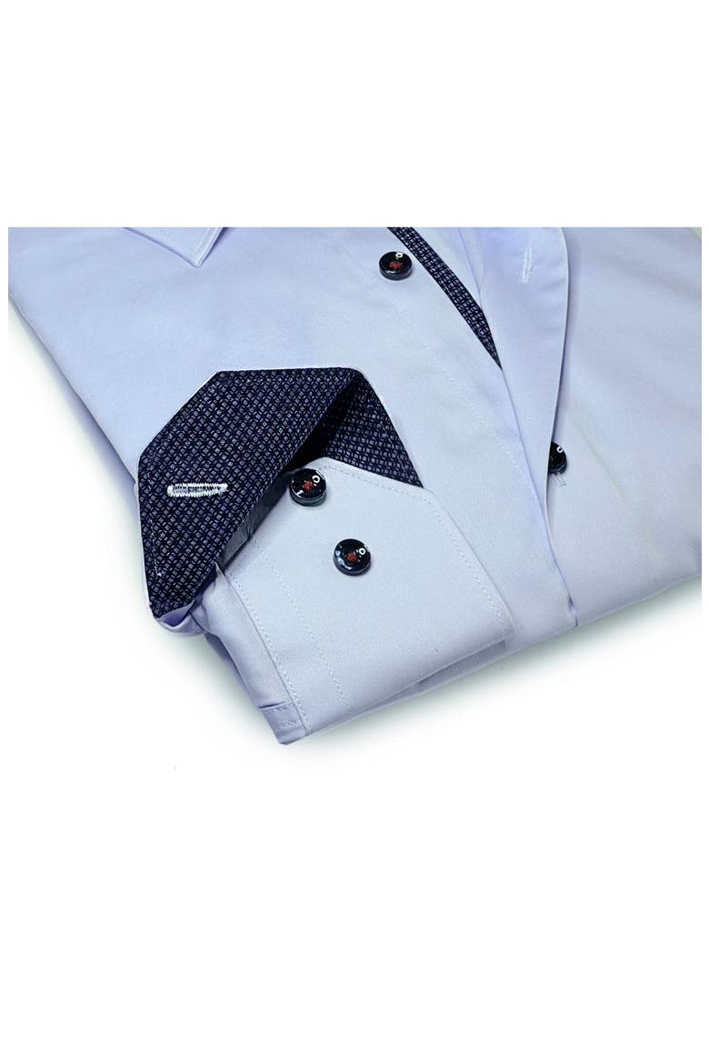 Stretch Cotton Button Up Shirt, Alternate, color, LT BLUE