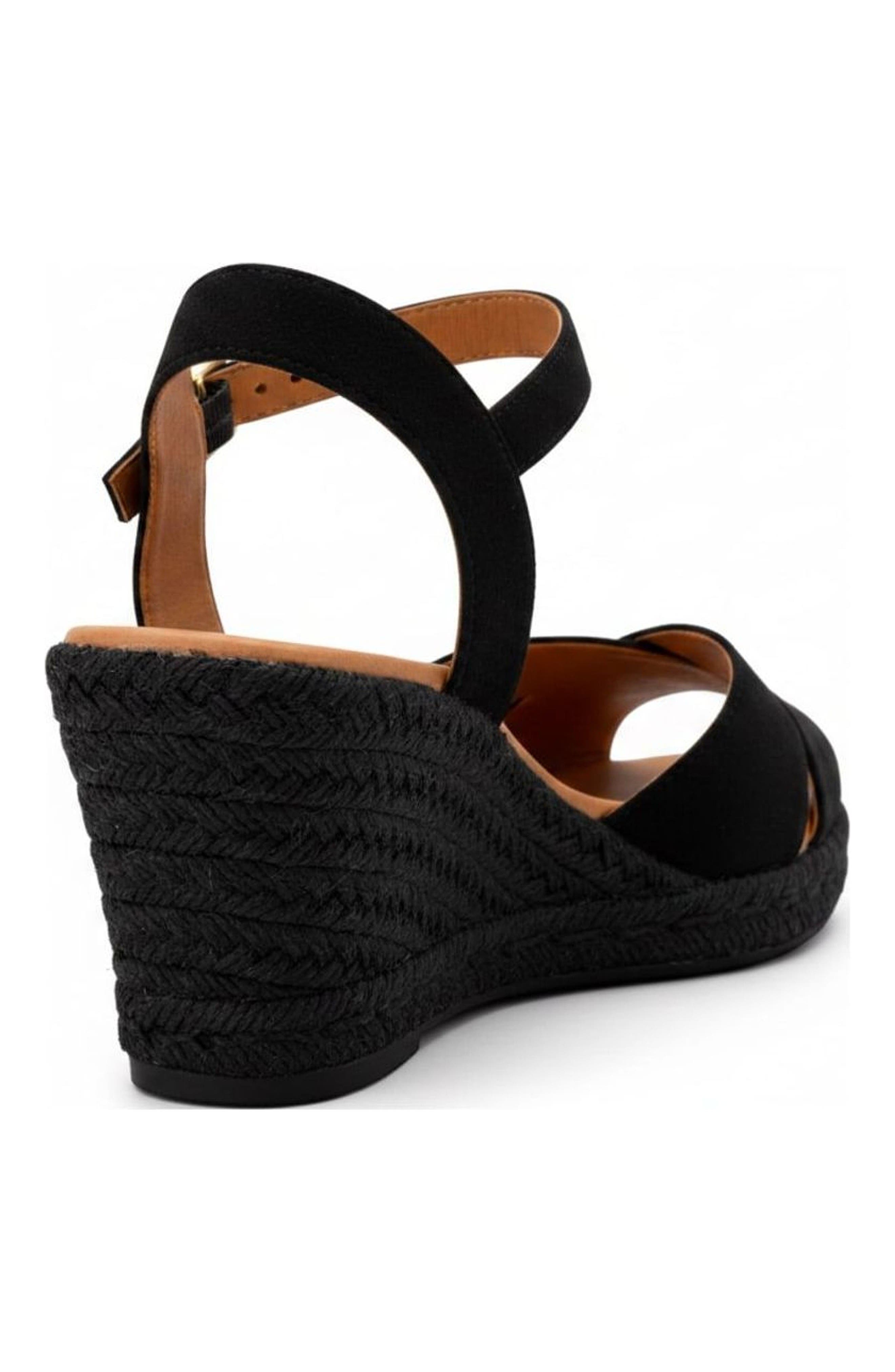 Jimena Medium Double Band Espadrille Sandal, Alternate, color, Black