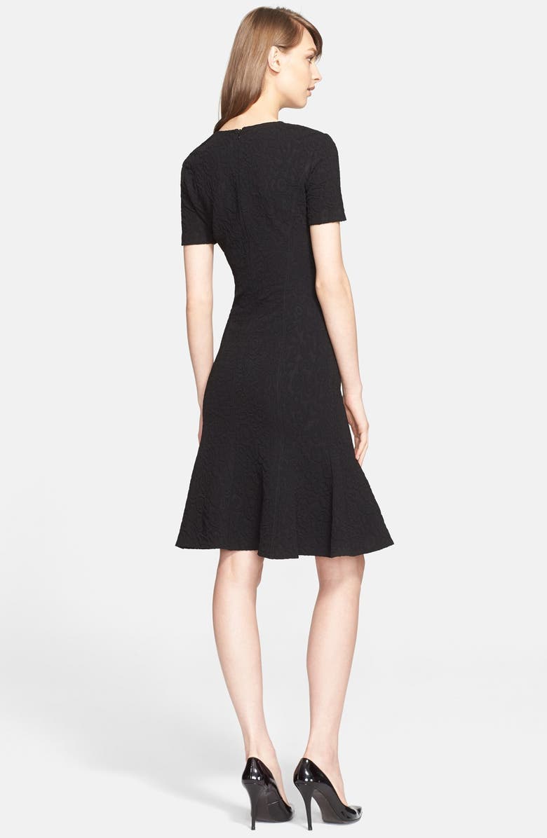 St. John Collection Leopard Jacquard Knit Dress, Alternate, color, 