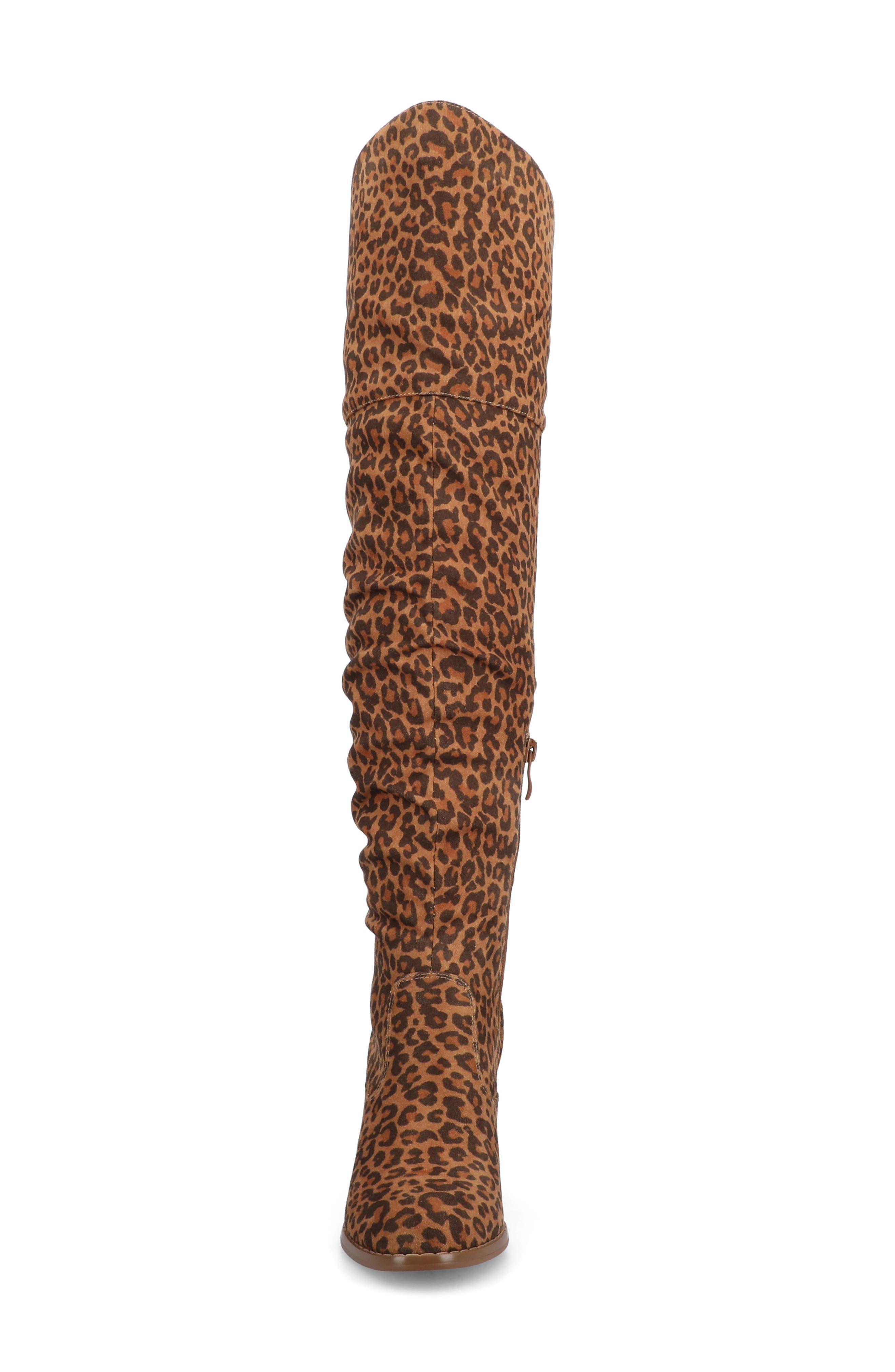 Kaison Wide Calf Ruched Tall Boot - Wide Calf, Alternate, color, LEOPARD