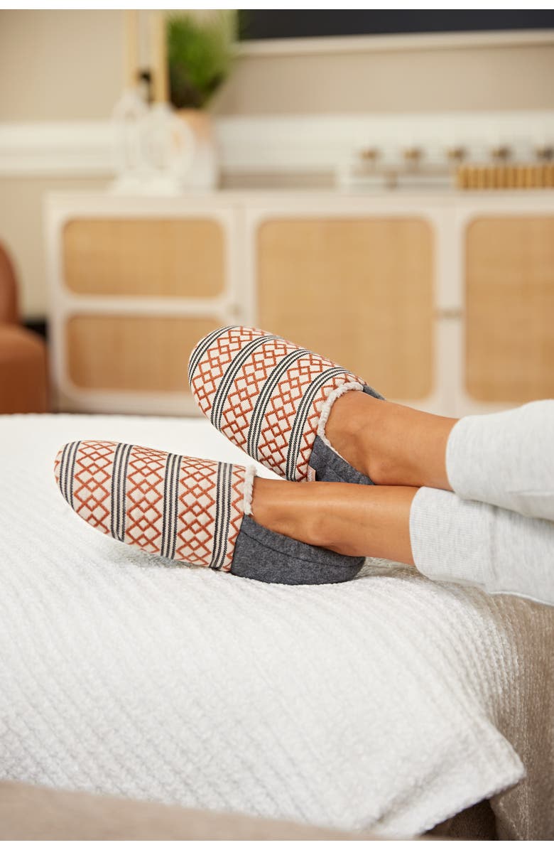 Feelgoodz Women's Laidback Slipper Artisan Woven Indoor Closed Heel House Shoes, Alternate, color, Apricot