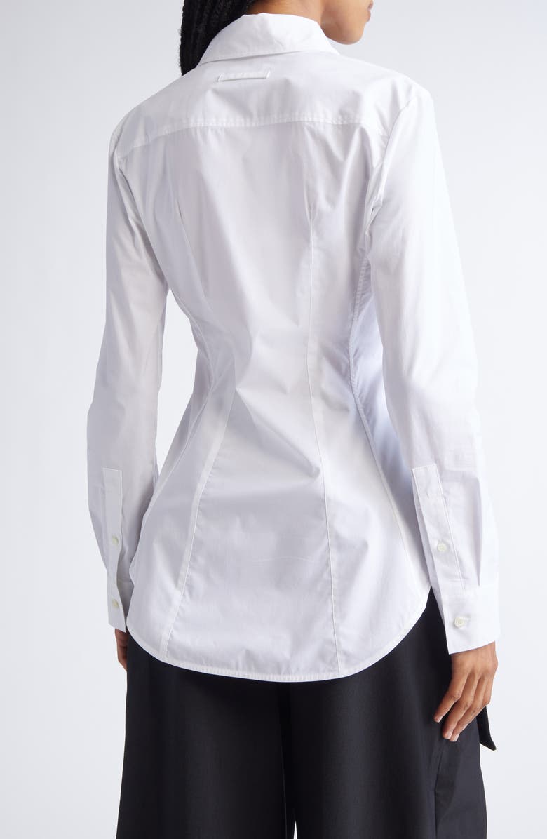 Jean Paul Gaultier Strap Detail Button-Up Shirt, Alternate, color,