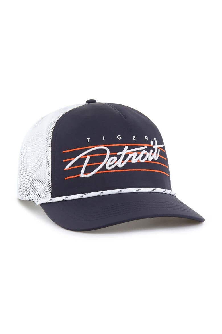 Men's '47 Navy Detroit Tigers Brrr Downburst Mesh Hitch Adjustable Hat, Alternate, color, Navy