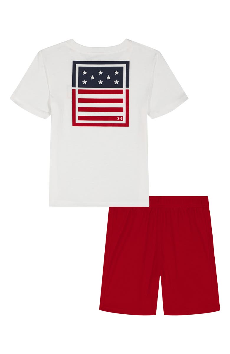 Under Armour Kids' Freedom Flag T-Shirt & Shorts Set, Alternate, color, White