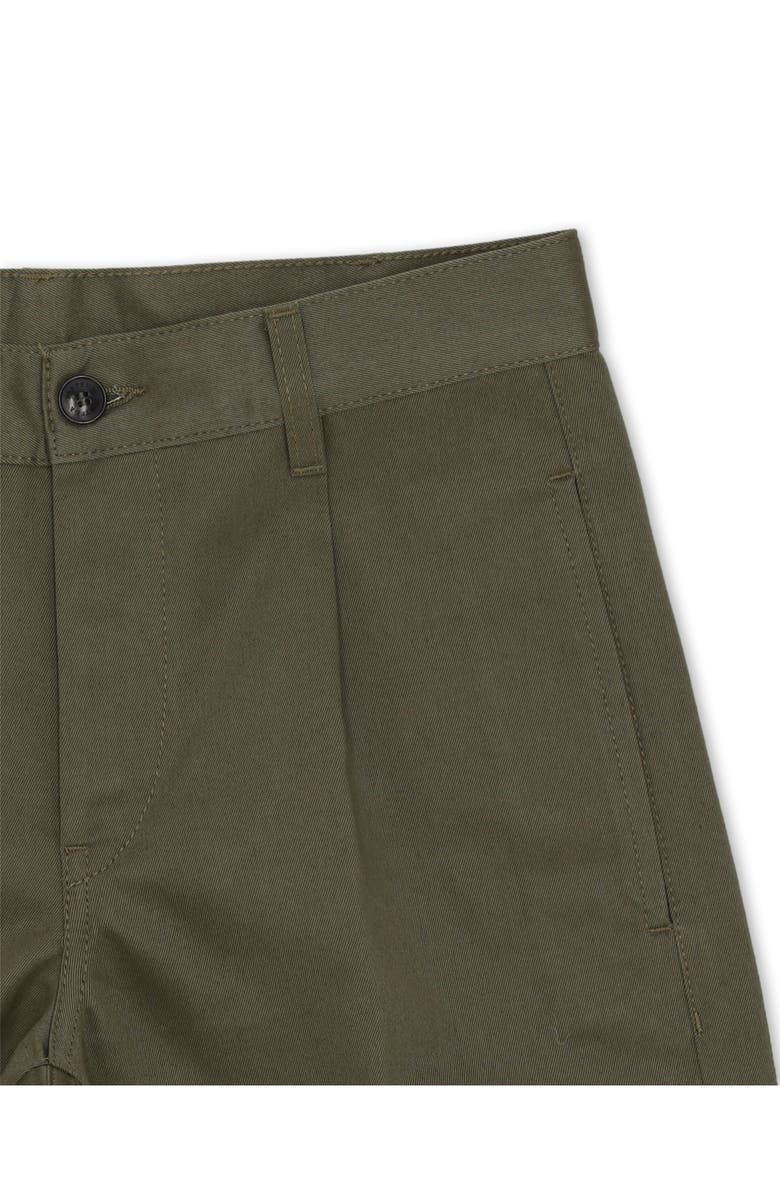 Fortela Cotton Gabardine Trousers with Pleats, Alternate, color, Green