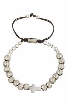 EYE CANDY LOS ANGELES Men's Sivan Beaded Ball Slide Bracelet