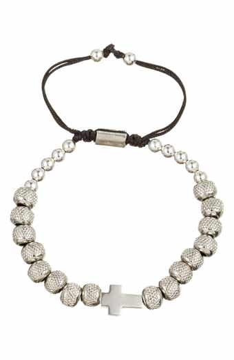 EYE CANDY LOS ANGELES Men's Sivan Beaded Ball Slide Bracelet