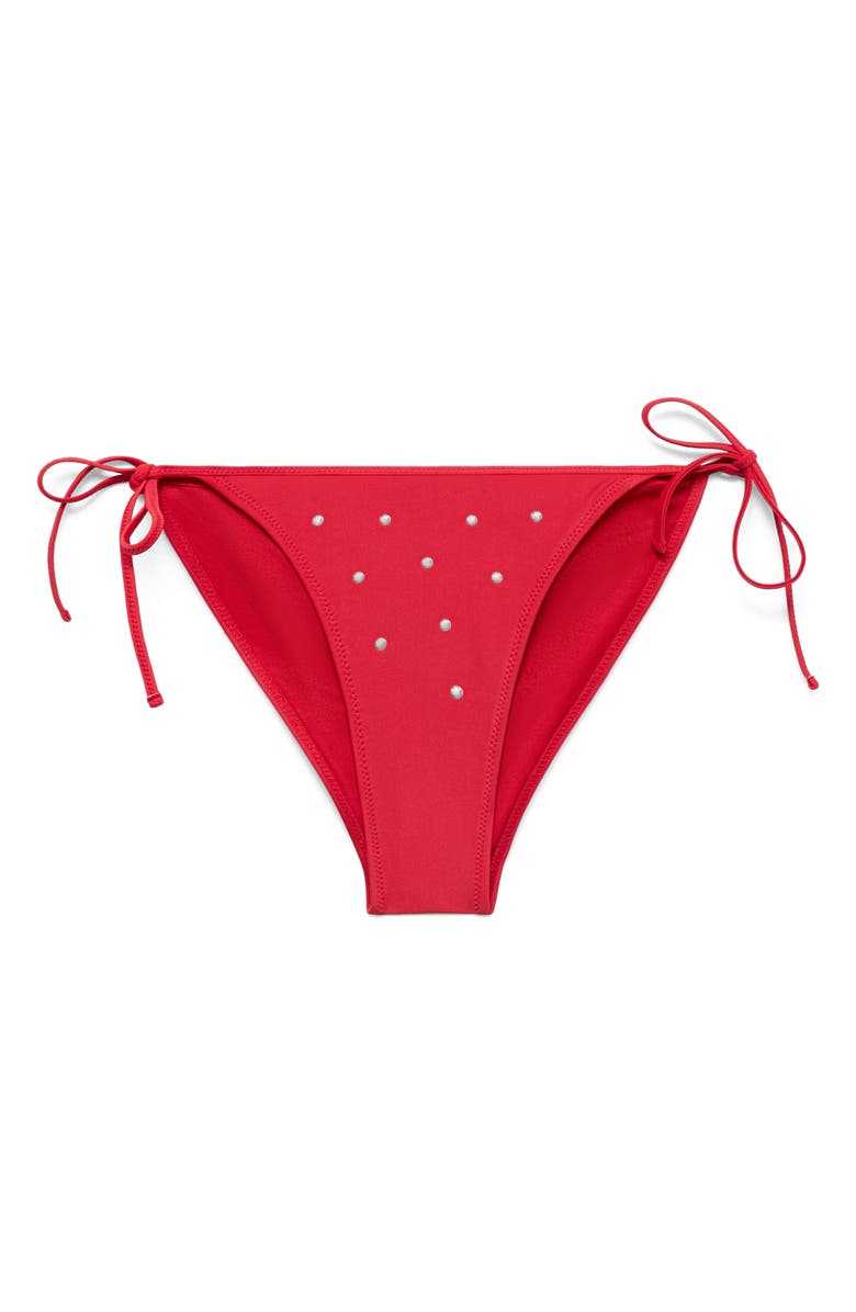 MANGO Studded Bikini Bottoms, Alternate, color, 