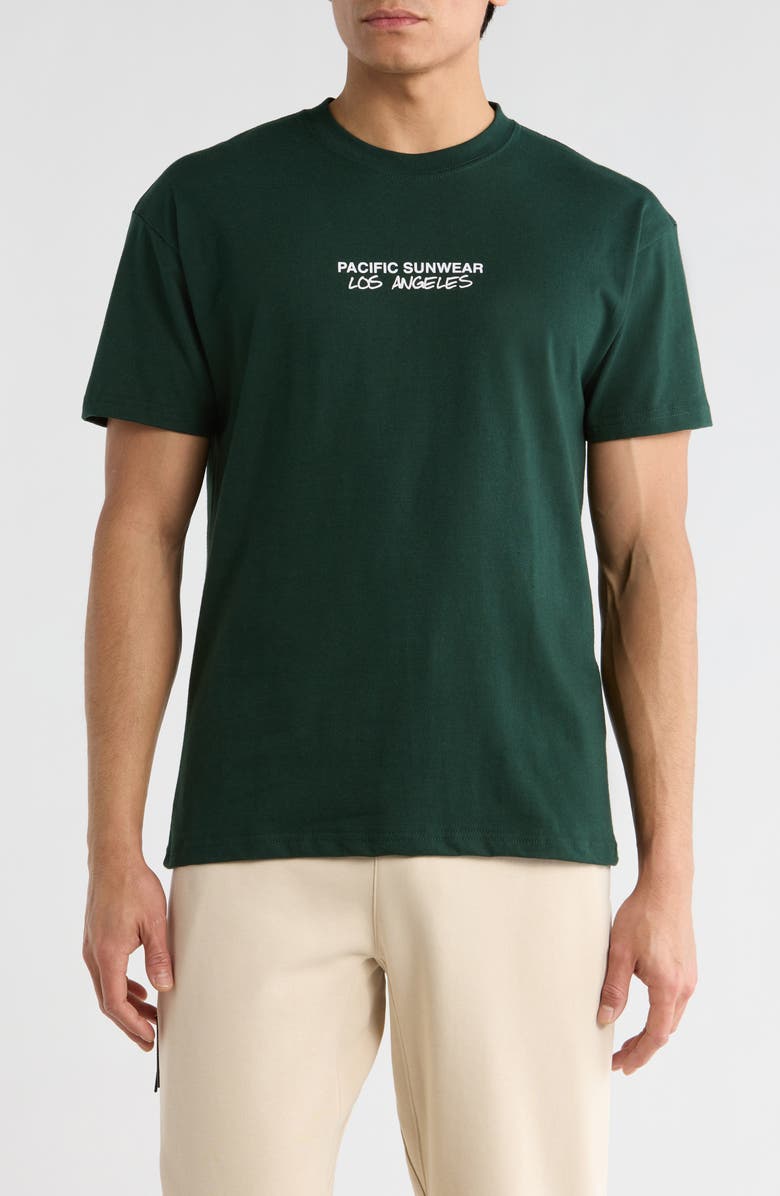 PacSun Art Program Graphic T-Shirt, Main, color, Green