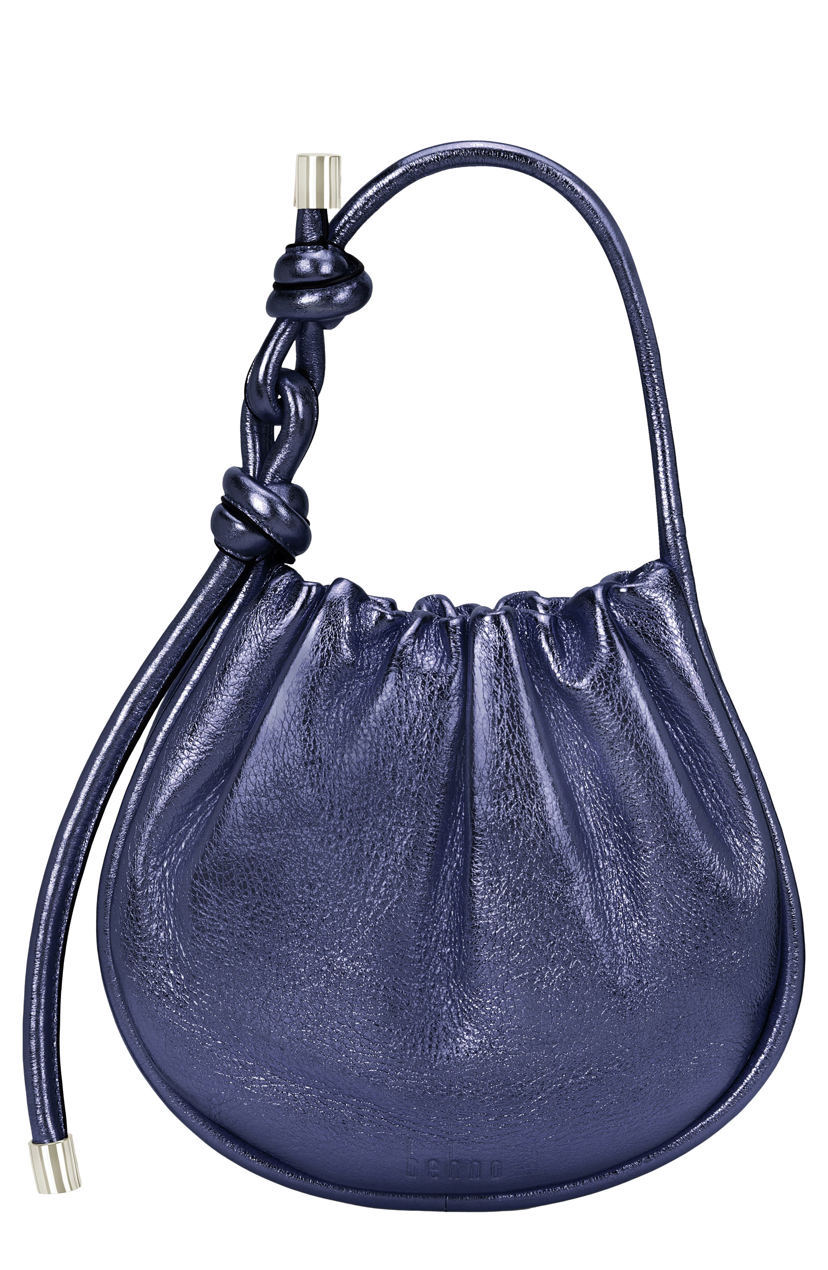 Ina Mini Potli Metallic Leather Bag, Main, color, SAPPHIRE