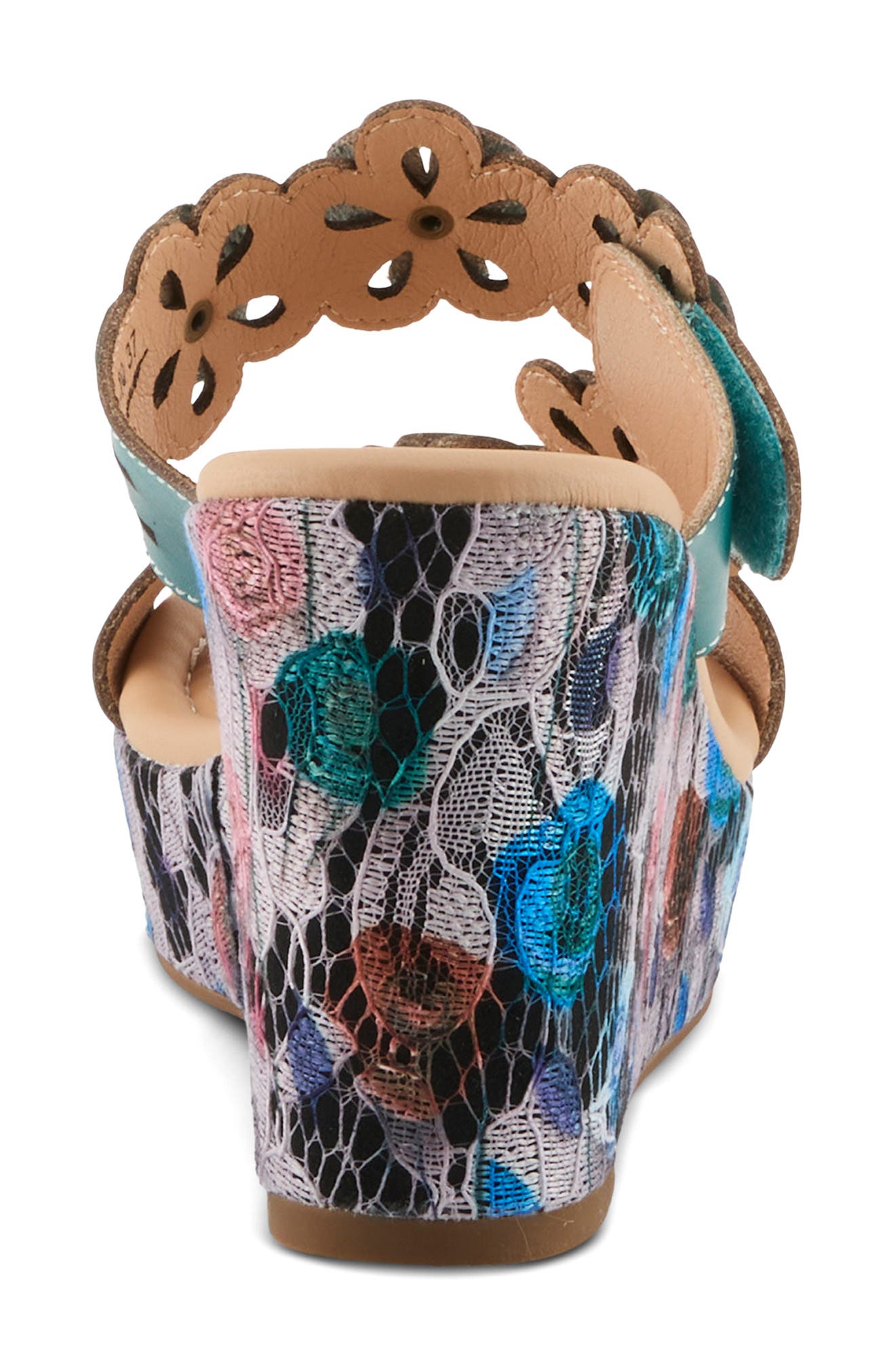 L'Artiste by Spring Step Caprice Wedge Sandal, Alternate, color, Turquoise