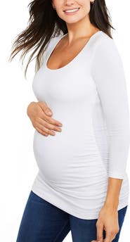 A PEA IN THE POD Ruched Maternity Top