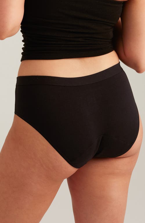 Saalt Period & Leakproof High Absorbency Stretch Cotton Briefs In Black