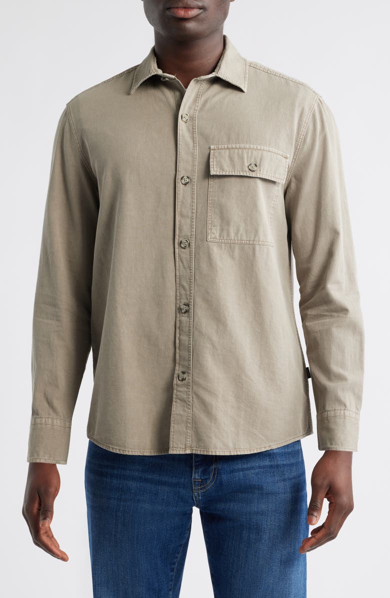 Mavi Jeans Cotton & Linen Button-Up Shirt, Alternate, color, Roasted Cashew
