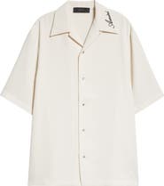 AMIRI Logo Embroidered Camp Shirt