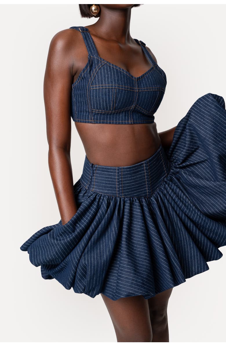 OFUURE Rumi Bubble Mini Skirt, Alternate, color, Denim