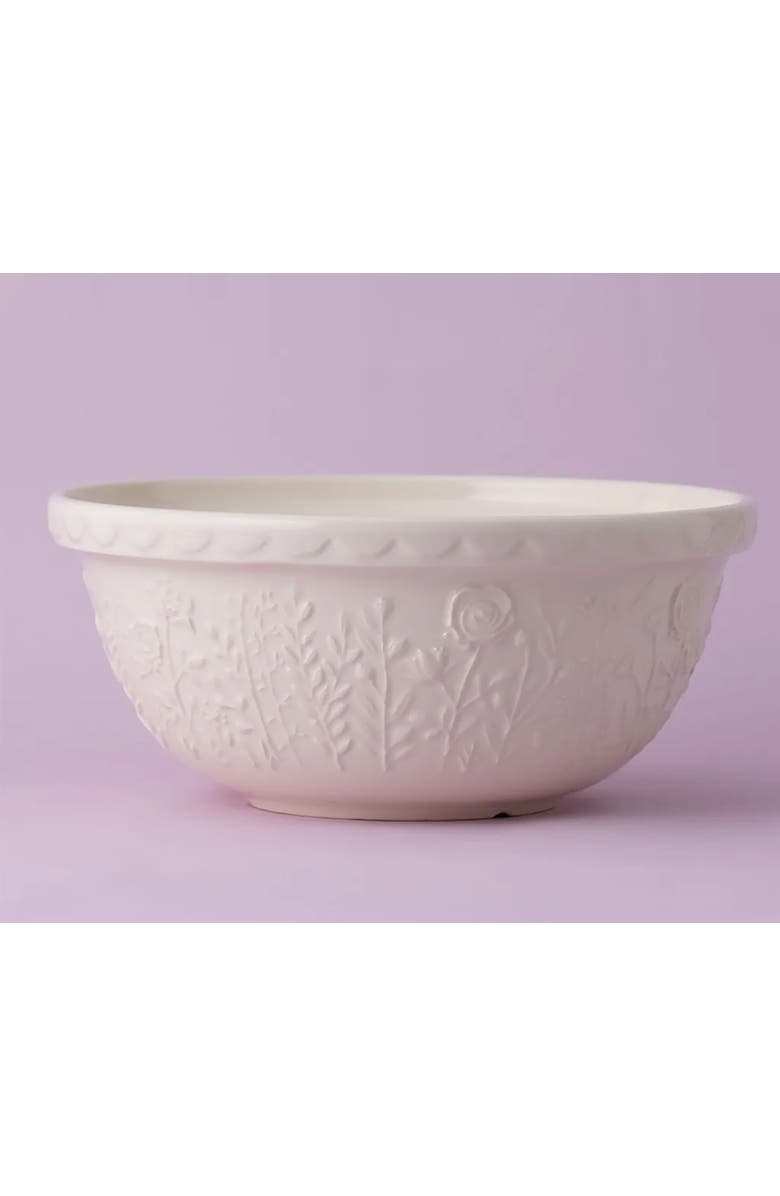 MASON CASH In The Meadow Rose Size 12 Mixing Bowl, 4.25 Quart, Cream, Alternate, color, Cream