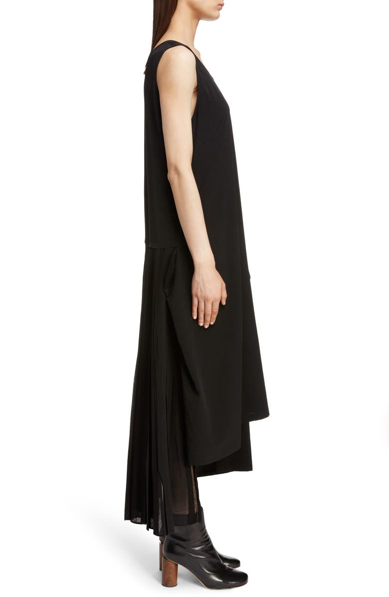 Y's by Yohji Yamamoto Pleat Detail Sleeveless Dress, Alternate, color,
