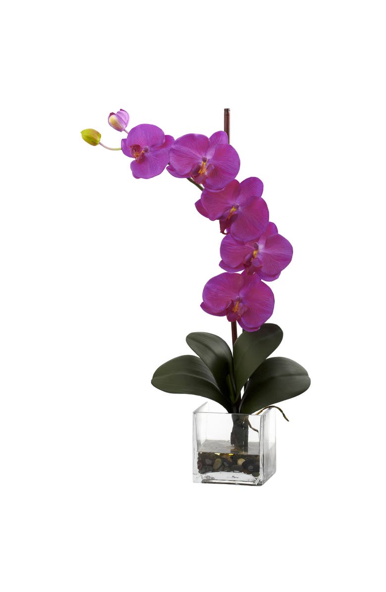 NEARLY NATURAL Giant Phalaenopsis Orchid with Vase Arrangement, Main, color, Orchid