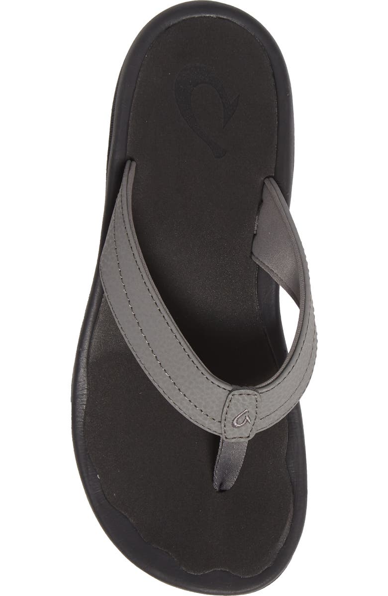 OluKai Ohana Flip Flop, Alternate, color, Charcoal/ Onyx
